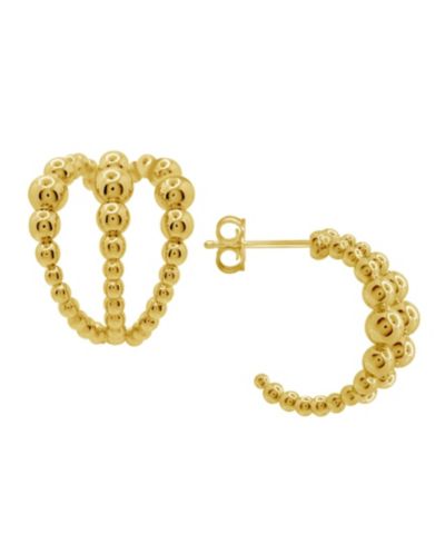 Золоченые серьги-кольца And Now This Beaded Multi Row C