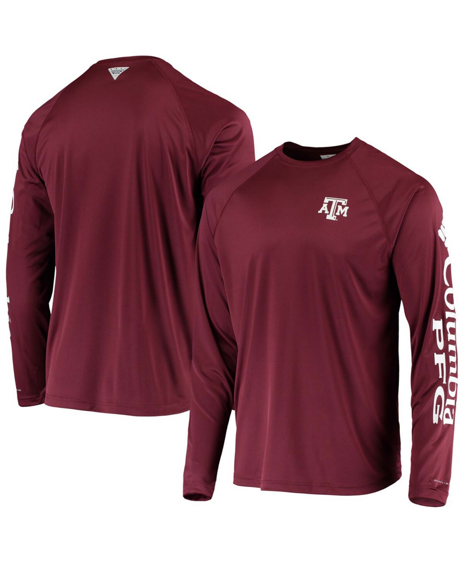 Men's PFG Maroon Texas A&M Aggies Terminal Tackle Omni-Shade Long Sleeve T-shirt