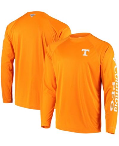 Columbia Мужская футболка с длинным рукавом PFG Tennessee Orange Tennessee Volunteers