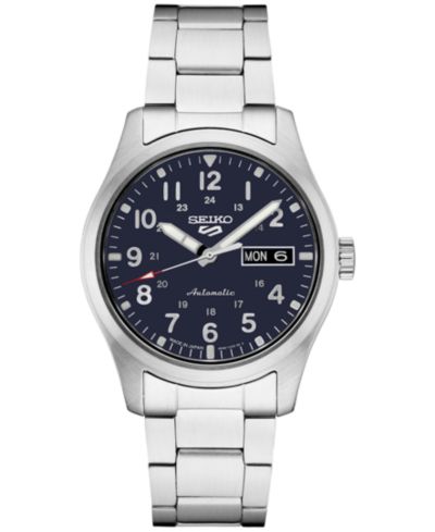 Мужские часы Seiko Automatic 5 Sports со стальным браслетом, 43mm