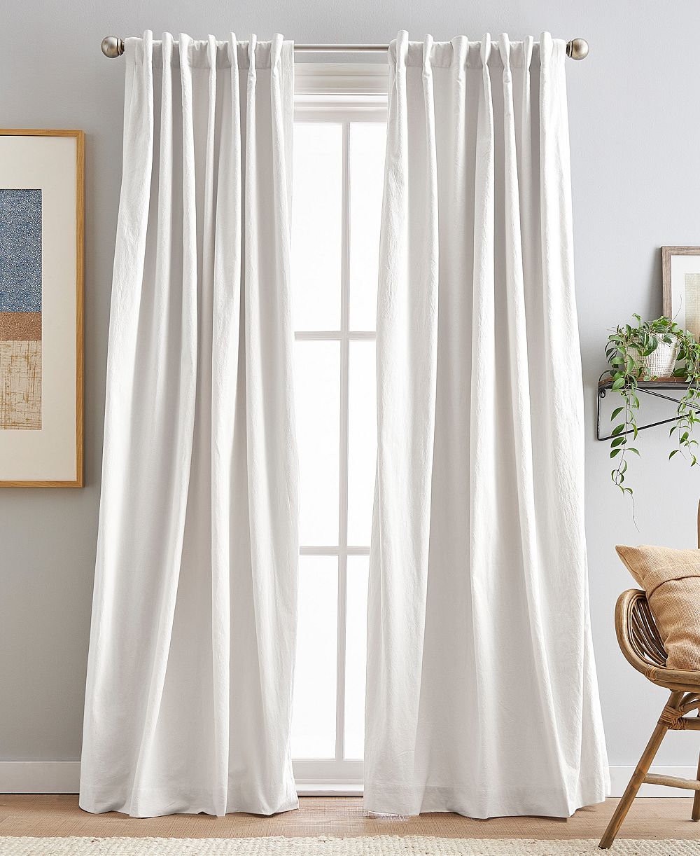 Набор из 2 шторных панелей Peri Home Sanctuary с подкладкой и завязками, 50" x 95"