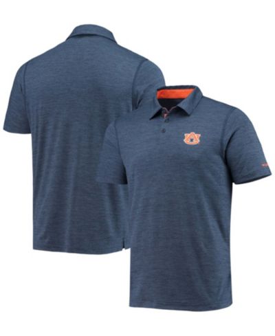 Мужское поло Columbia Navy Auburn Tigers Tech Trail Omni-Shade