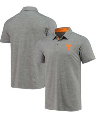 Поло рубашка Columbia Men's Gray Tennessee Volunteers Tech Trail Space Dye Omni-Shade