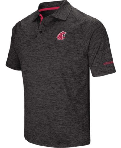Мужская футболка Colosseum Black Washington State Cougars Down Swing Polo