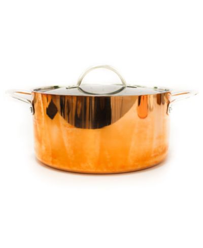 BergHOFF Vintage Tri-Ply Copper 9.5" Stockpot 5.75qt. with Lid, Polished