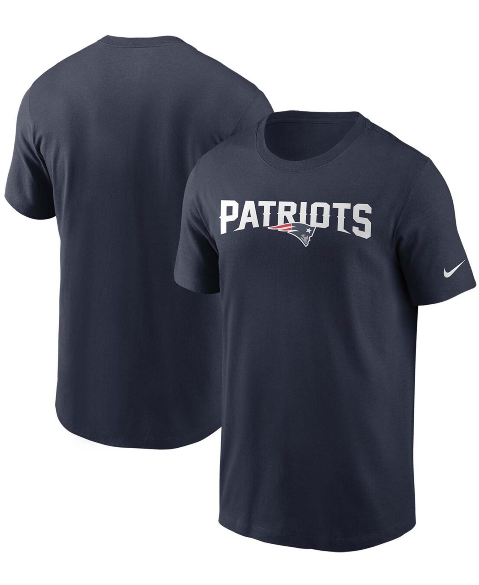Men's Navy New England Patriots Team Wordmark T-shirt