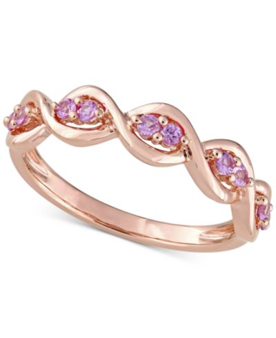 Кольцо с розовым сапфиром (1/3 ct. t.w.) в золоте 14k Rose Gold