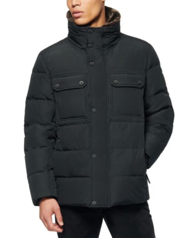 Мужская куртка Marc New York Godwin Quilted с отстегивающейся искусственной меховой отделкой