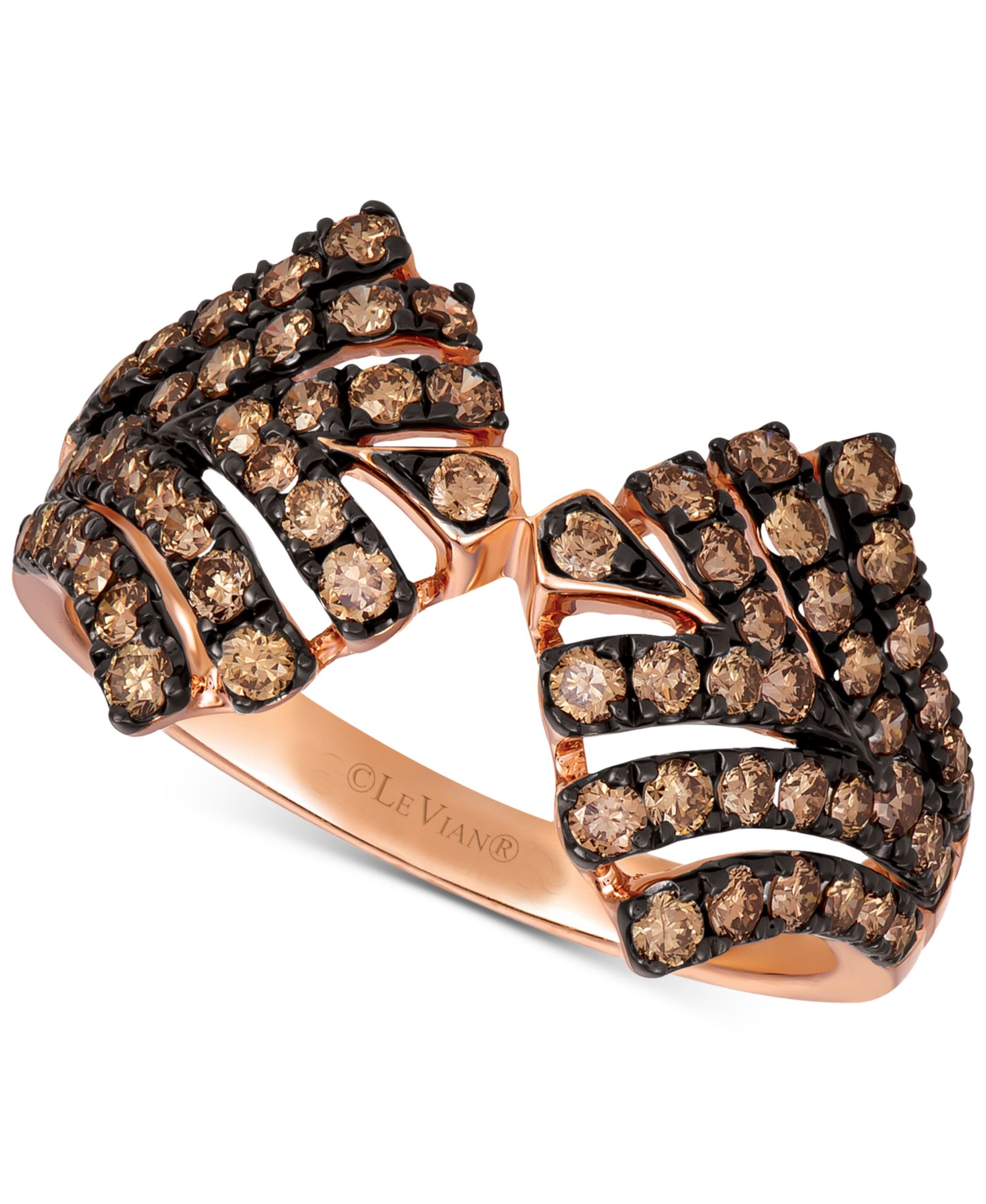 Le Vian Chocolatier® Chocolate Diamond Statement Ring (3/4 ct. t.w.) in 14k Rose Gold