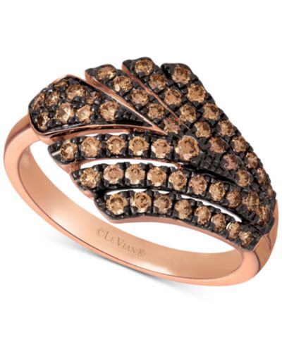 Le Vian® Chocolate Diamond Statement Ring (5/8 ct. t.w.) in 14k Rose Gold