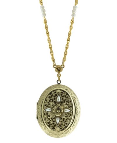 Подвеска 2028 с имитацией жемчуга, 14k Gold-tone