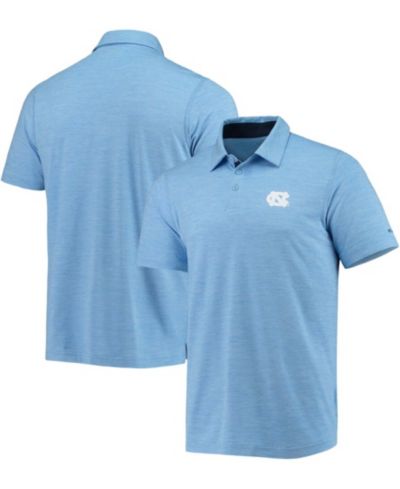 Мужское поло Columbia Carolina Blue North Carolina Tar Heels Tech Trail Omni-Shade