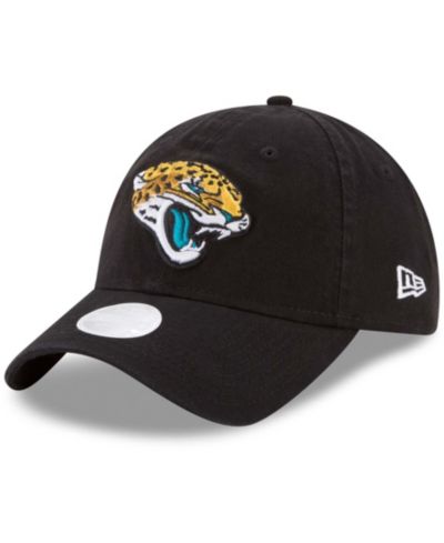 Женская кепка New Era Black Jacksonville Jaguars Core Classic Primary 9TWENTY регулируемая