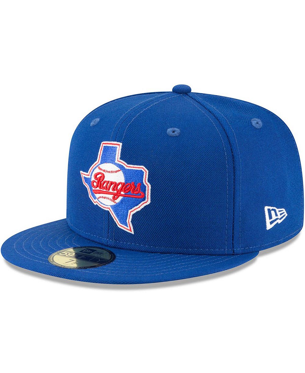 New Era Мужская кепка Blue Texas Rangers Cooperstown Collection Wool 59FIFTY Fitted