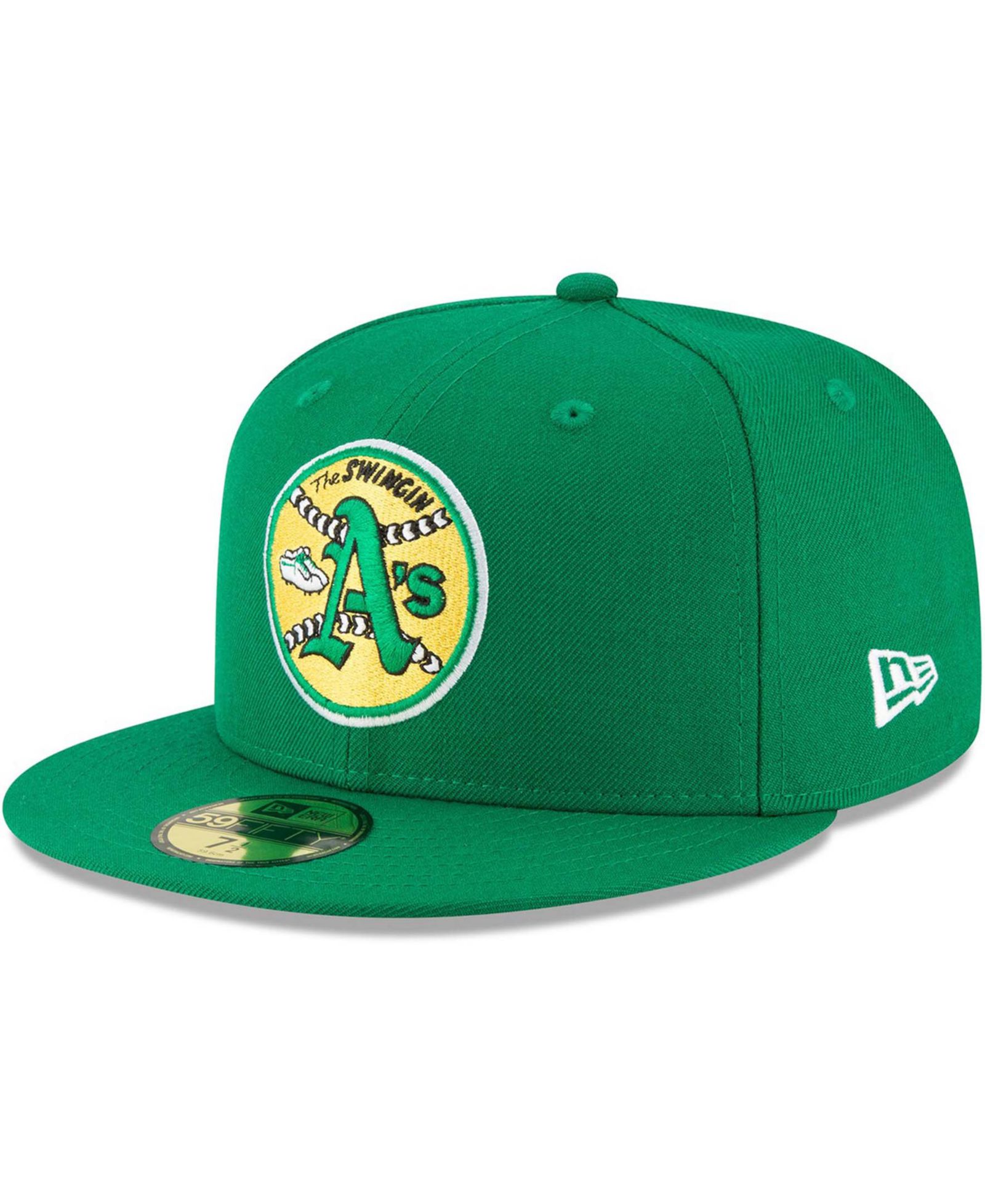 Мужская шапка New Era Green Oakland Athletics Cooperstown Collection Wool 59FIFTY Fitted Hat