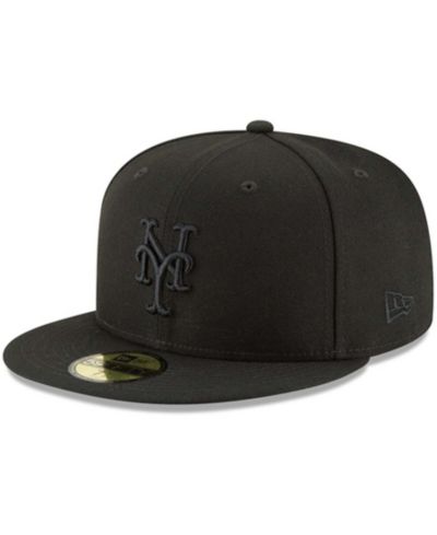 Мужская кепка New Era 59FIFTY New York Mets с основным логотипом, черная