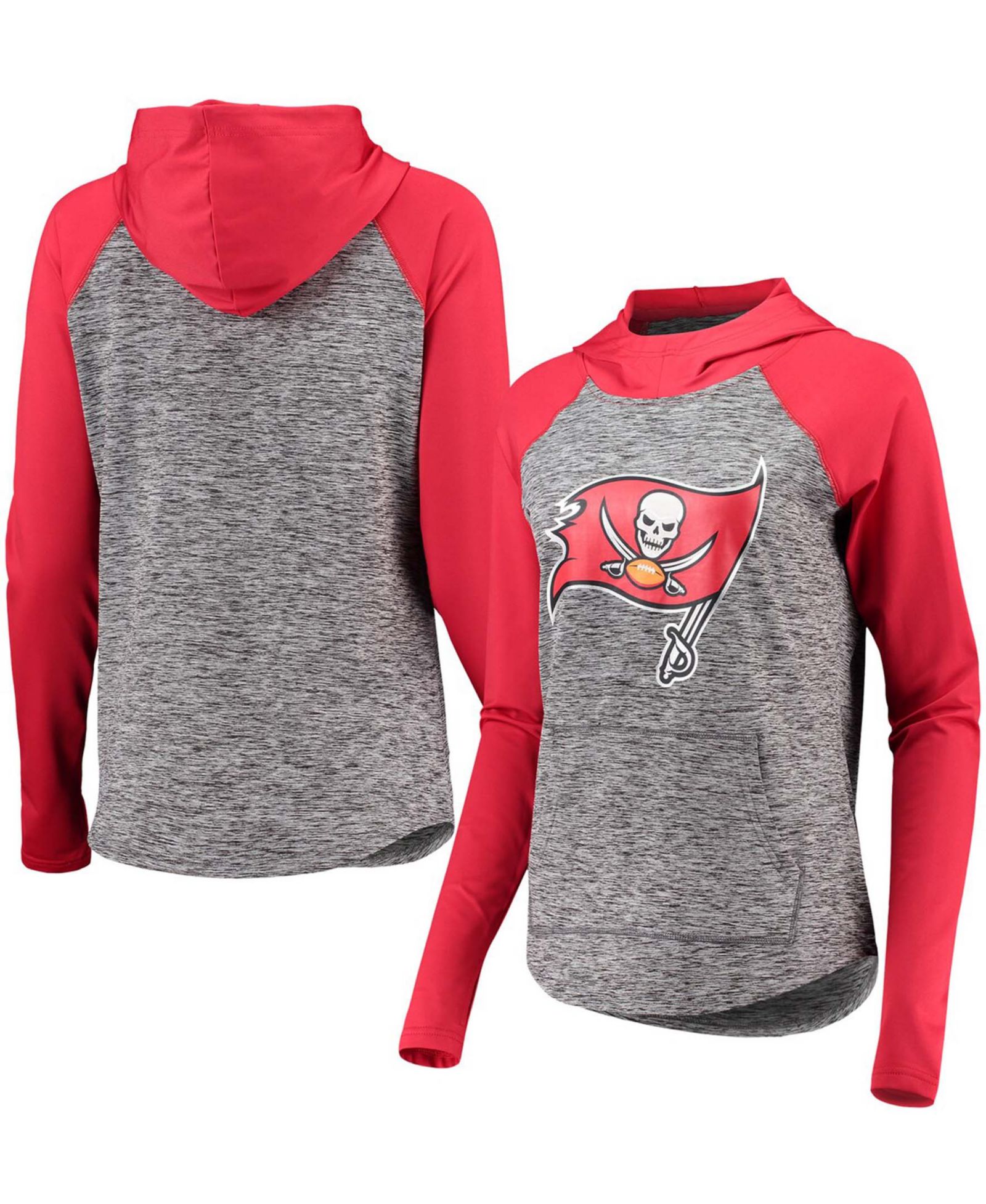 Женский свитшот pullover Tampa Bay Buccaneers Championship Ring, меланж серый-красный