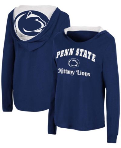 Женская толстовка Colosseum Navy Penn State Nittany Lions Catalina Hoodie Long Sleeve T-shirt
