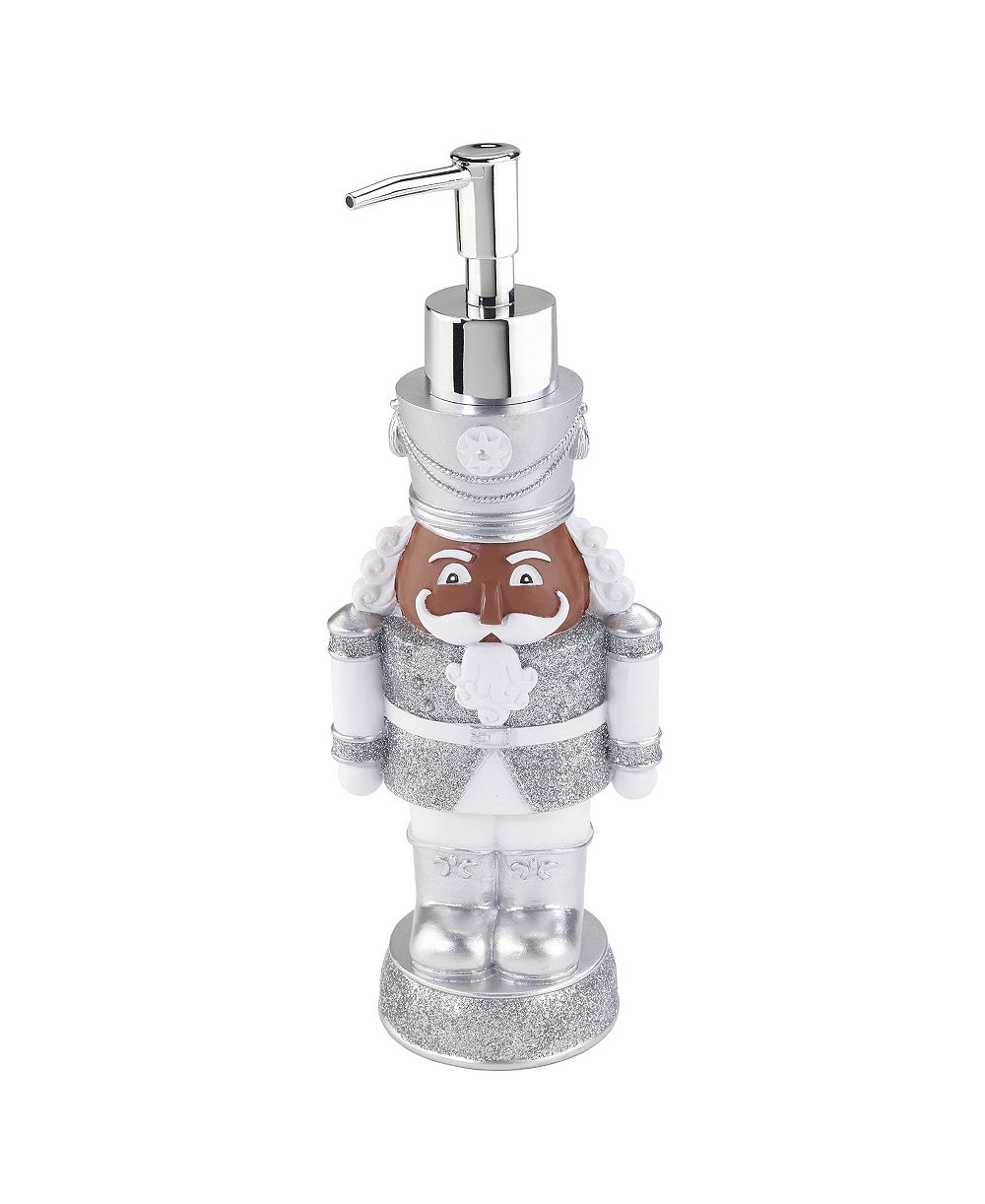 Диспенсер для мыла/лосьона Avanti Nutcracker Silver Holiday Resin