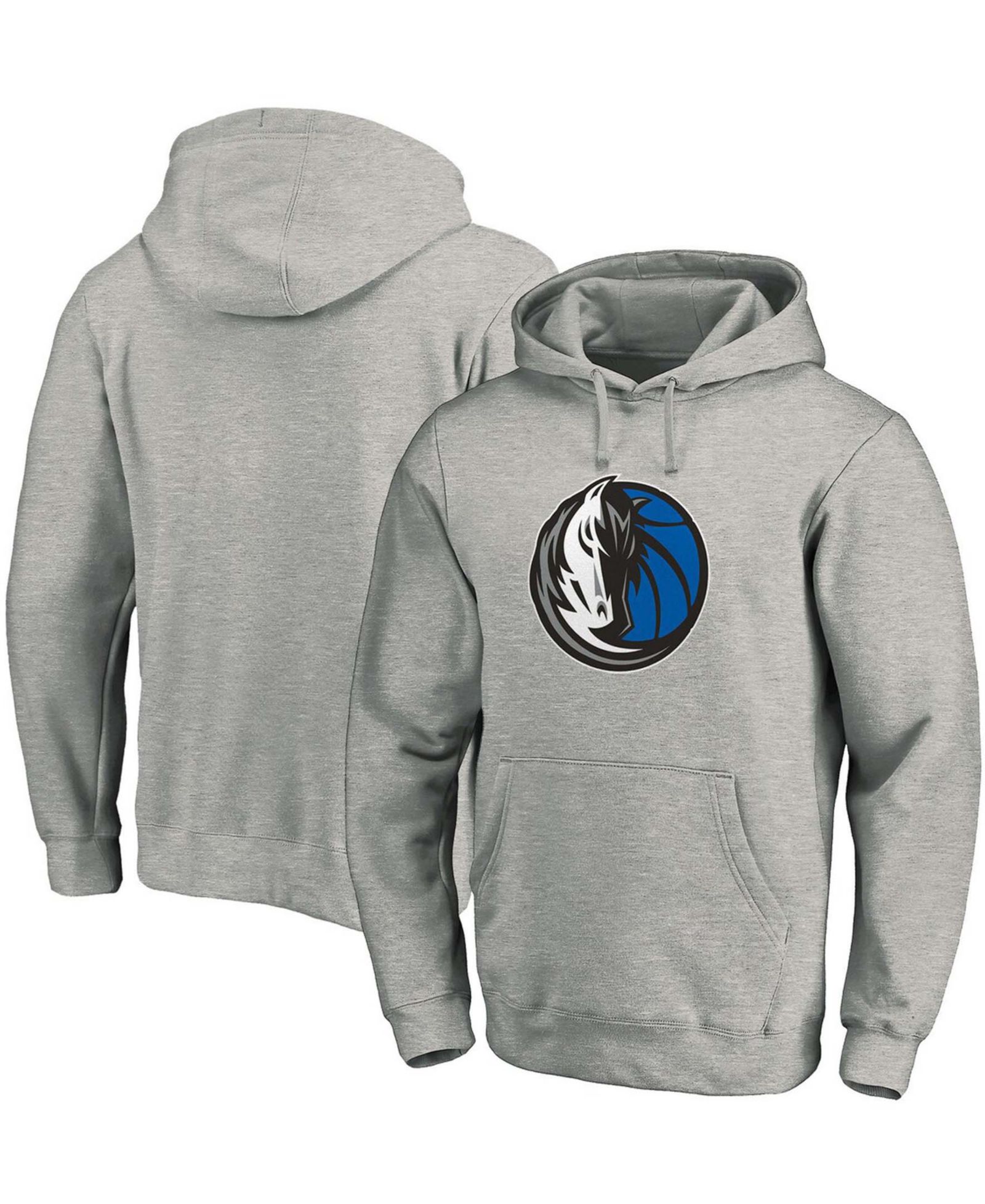 Мужской серый худи Dallas Mavericks с логотипом команды