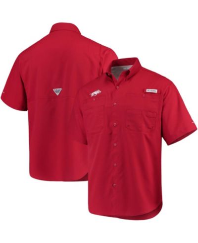 Мужская рубашка Columbia Cardinal Arkansas Razorbacks PFG Tamiami