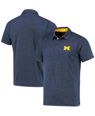 Columbia Мужское поло Michigan Wolverines Tech Trail Space Dye Omni-Shade