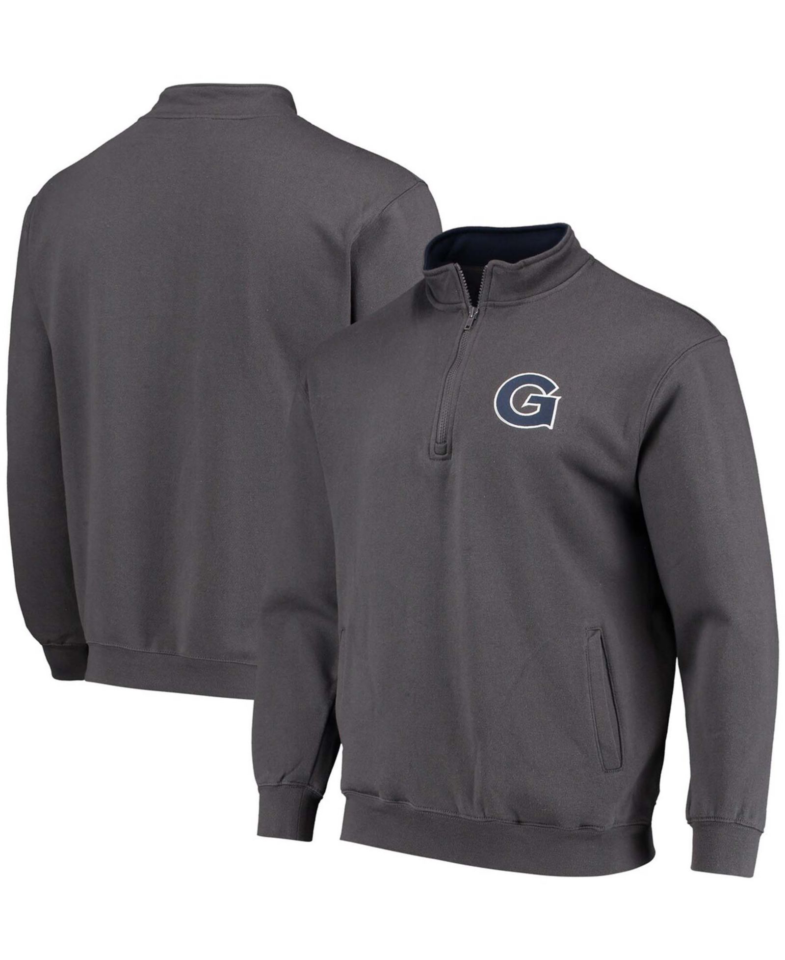 Мужская куртка Colosseum Charcoal Georgetown Hoyas Tortugas Logo Quarter-Zip