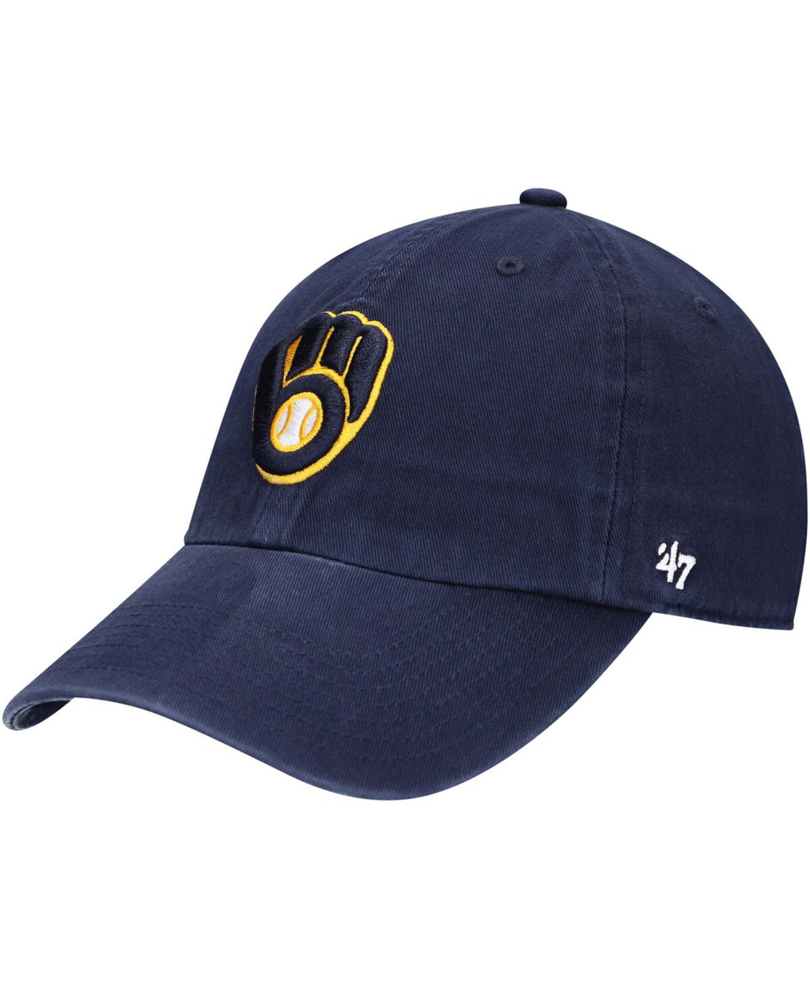 Детская регулируемая кепка с логотипом команды Milwaukee Brewers, темно-синяя