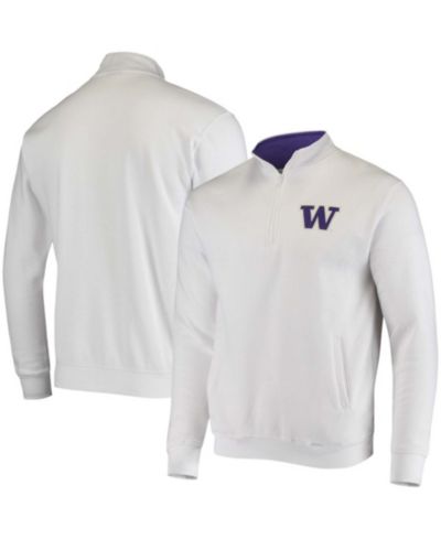 Мужская куртка Colosseum Big and Tall White Washington Huskies Tortugas Logo Quarter-Zip