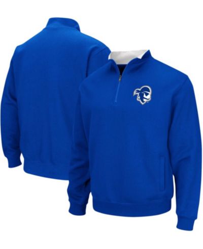 Куртка Colosseum Men's Blue Seton Hall Pirates Tortugas Logo Quarter-Zip