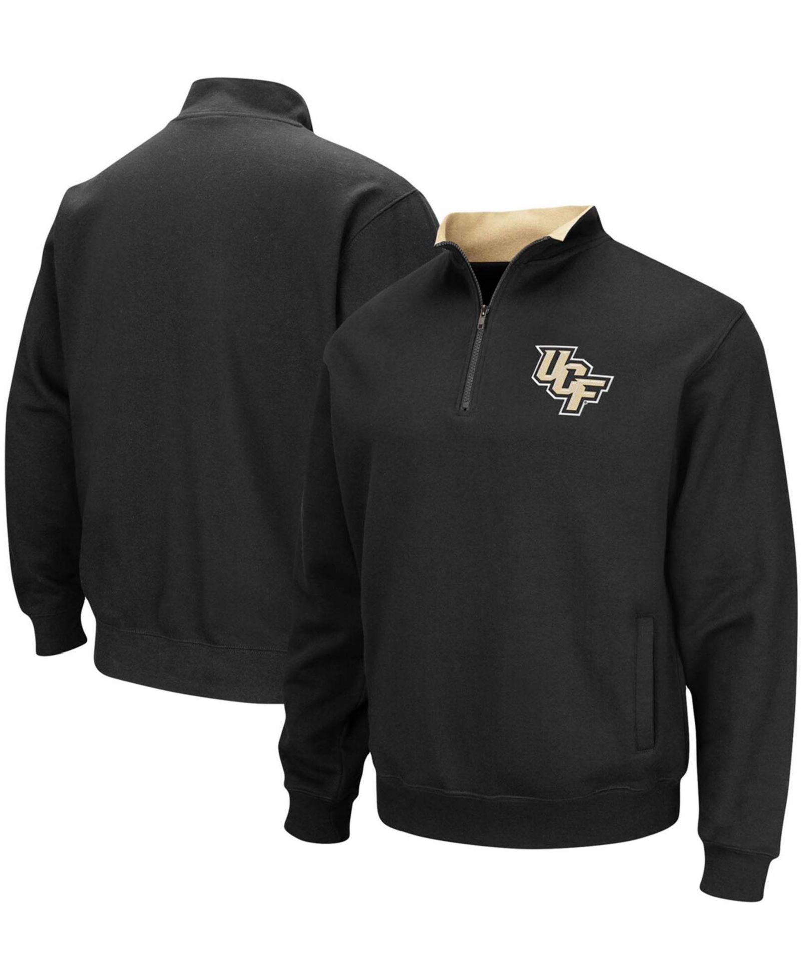 Men's Black UCF Knights Tortugas Logo Quarter-Zip Pullover Jacket