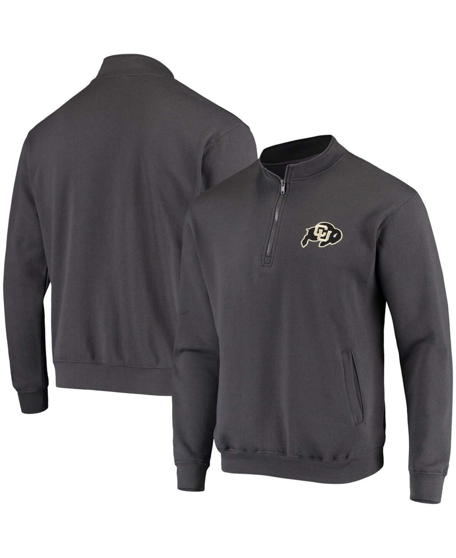 Мужская куртка Colosseum Charcoal Colorado Buffaloes Tortugas Logo Quarter-Zip