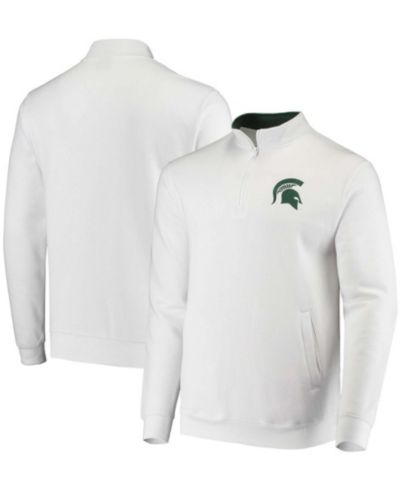 Мужская куртка Colosseum White Michigan State Spartans Tortugas Logo Quarter-Zip