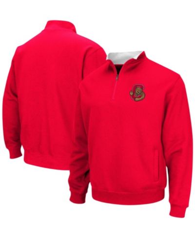 Colosseum Мужская куртка Cornell Big Red Tortugas Logo с молнией на 1/4, красная