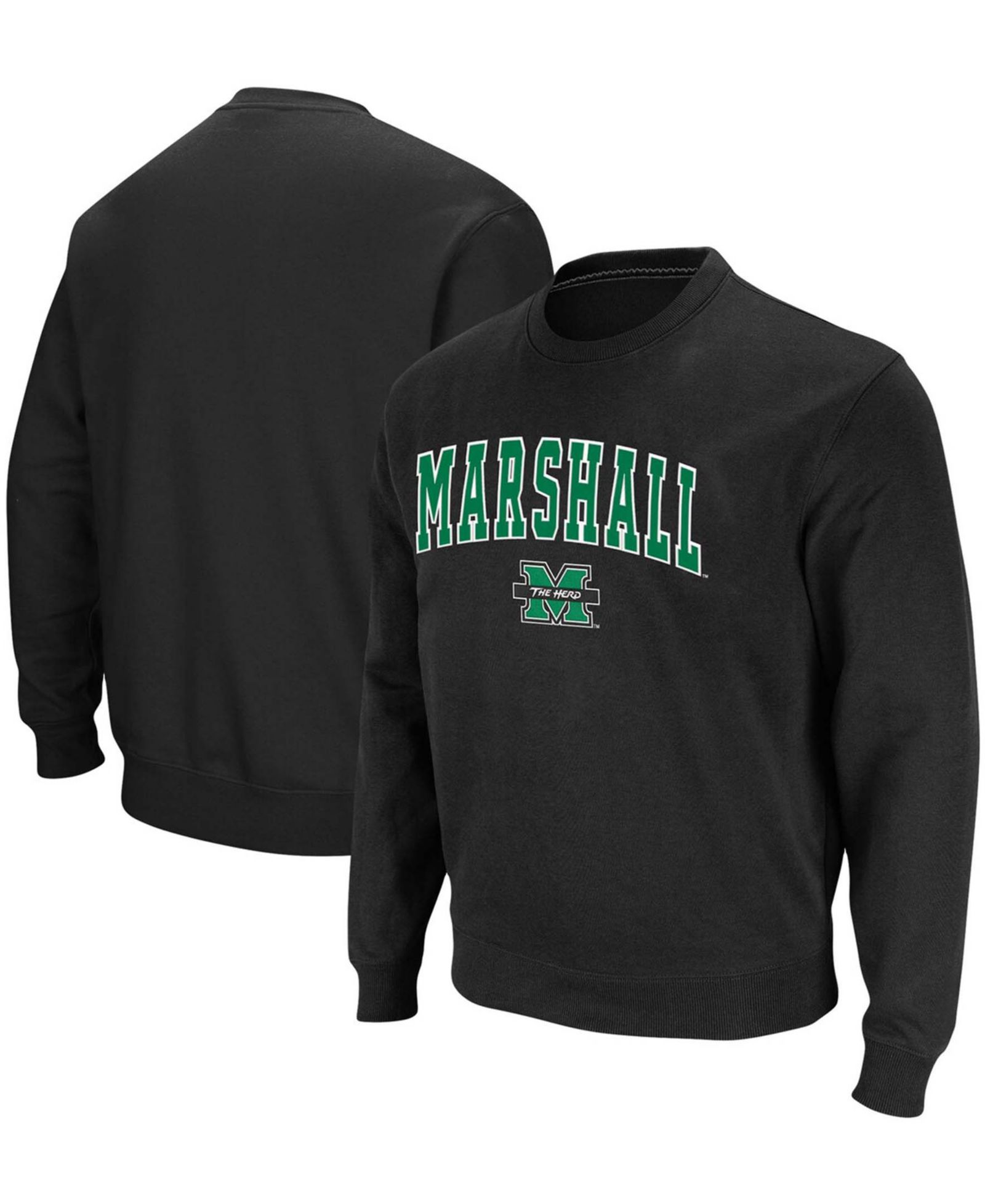 Мужская черная толстовка с логотипом Marshall Thundering Herd Arch