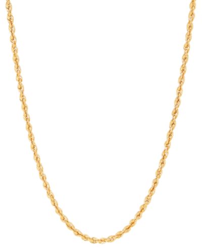 Тонкая цепочка-ожерелье Light Rope Link 16" в 14k Gold (2-1/2mm)