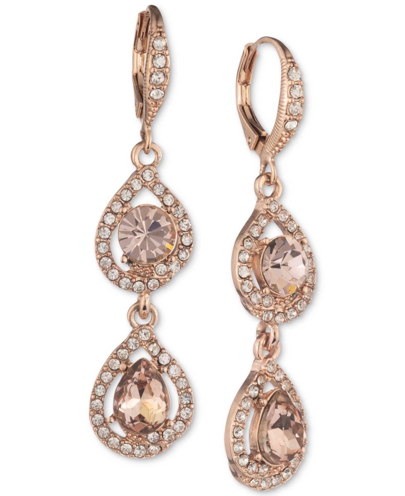 Серьги Givenchy Crystal Pear-Shape Double Drop
