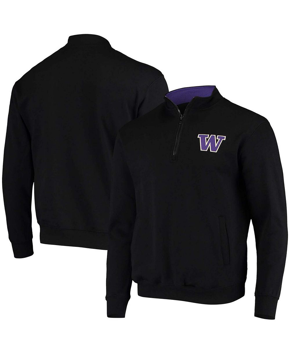 Men's Black Washington Huskies Tortugas Logo Quarter-Zip Jacket
