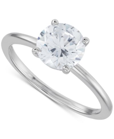 Помолвное кольцо IGI Certified Lab Grown Diamond Solitaire (1-1/2 ct. t.w.) in 14k White Gold