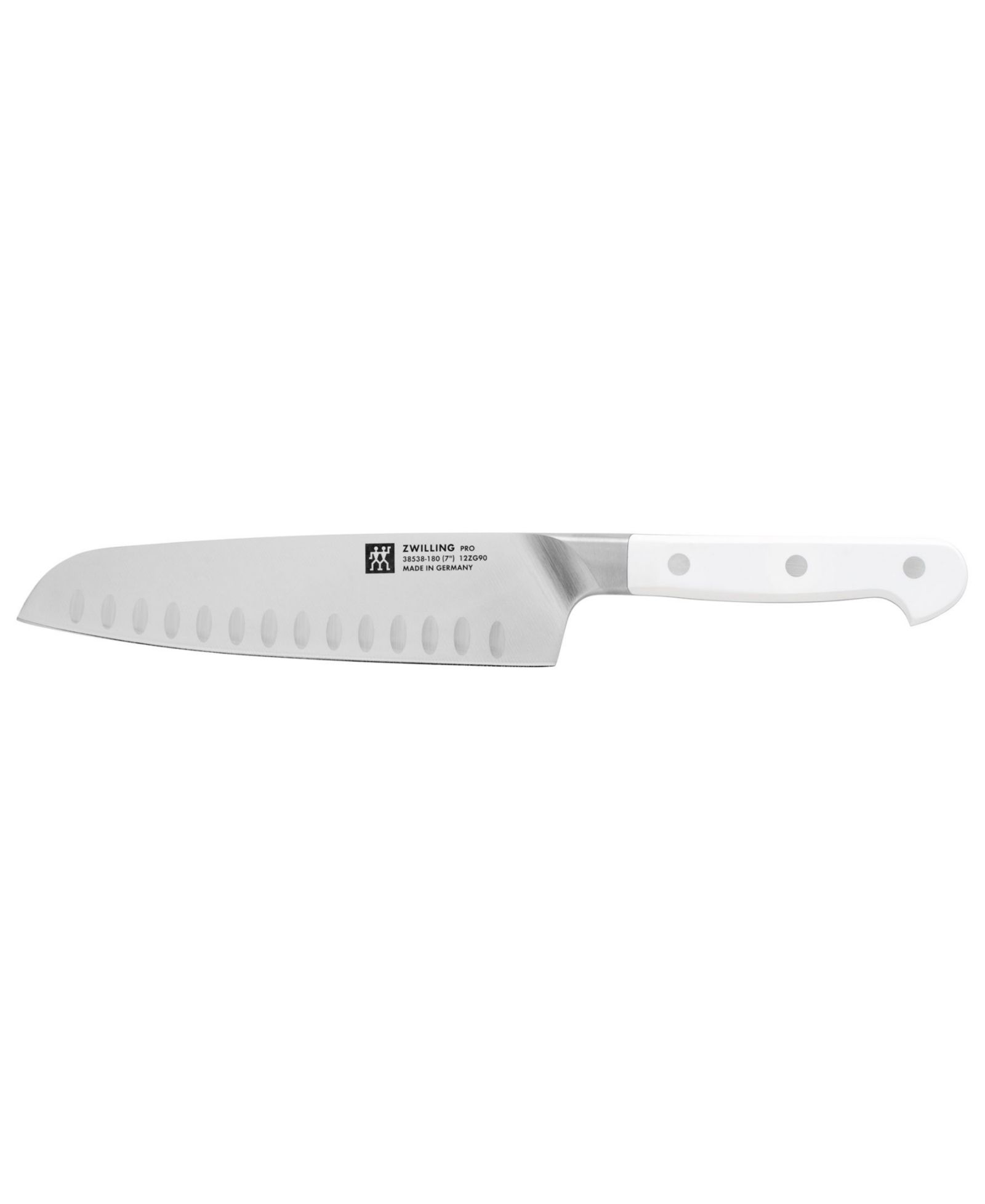 Нож сантоку Zwilling Pro Le Blanc 7" Slim Hollow Edge