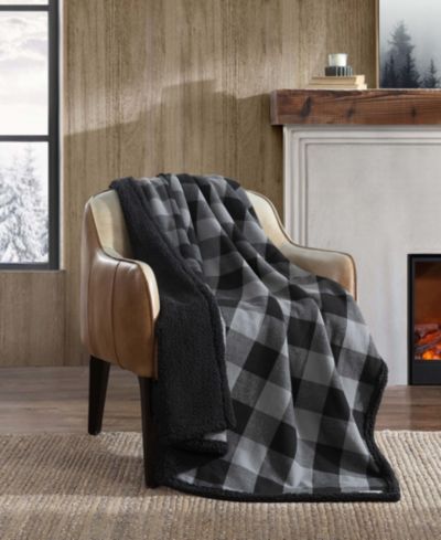 Eddie Bauer фланелевый двусторонний плед в клетку, 60" x 50"