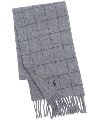 Polo Ralph Lauren Men's Wool Blend Reversible Windowpane Scarf