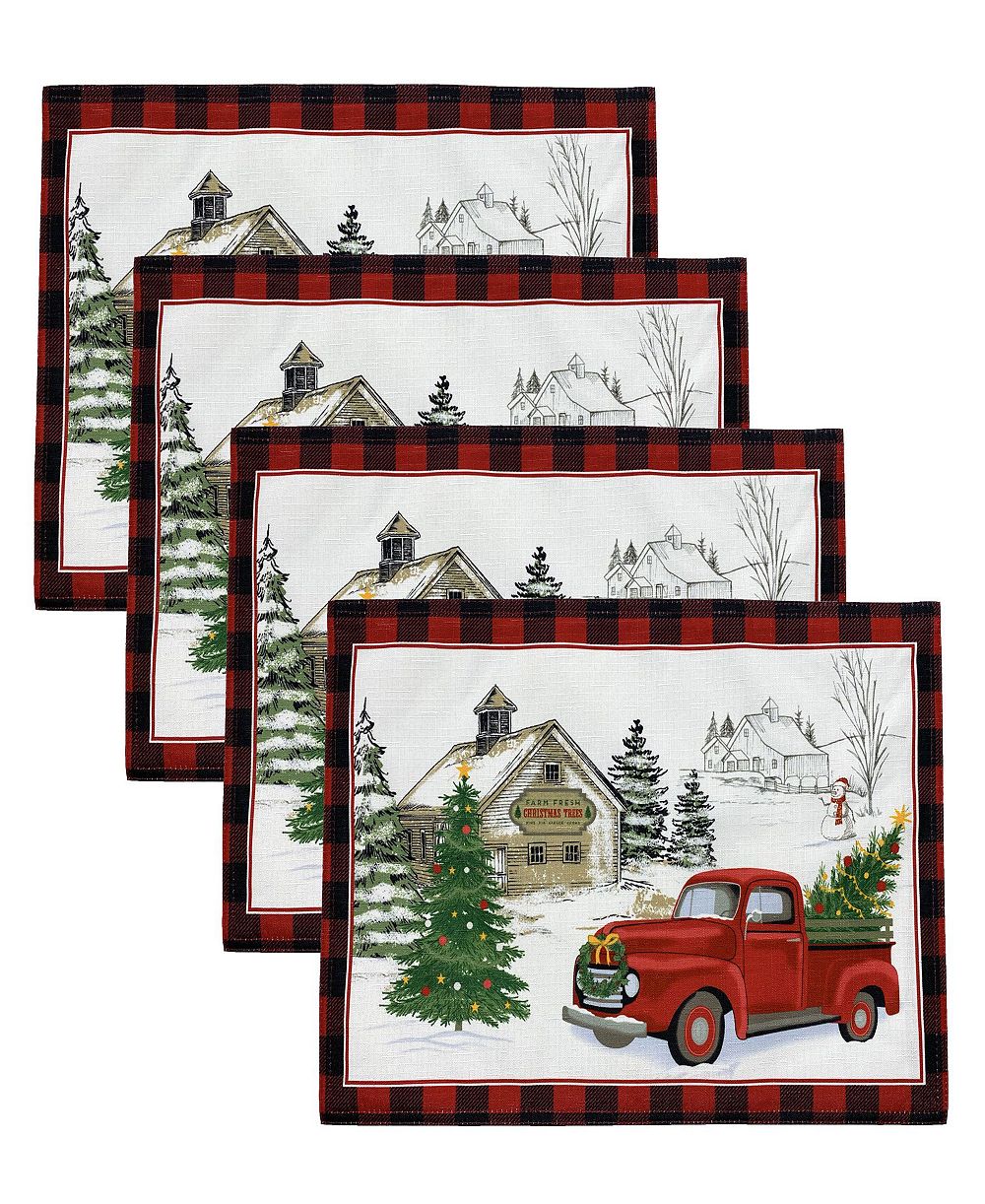 Праздничная подставка Villeroy & Boch Vintage Christmas Tree Farm, Set of 4