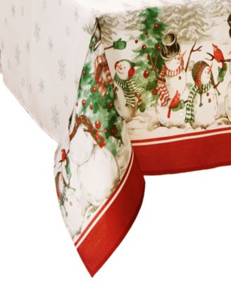 Прямоугольная скатерть Villeroy & Boch Snowman Winterland Holiday Snowflake 60" x 144"