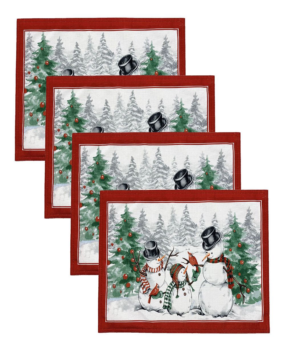 Набор из 4-х подставок под тарелки Villeroy & Boch Snowman Winterland Holiday Snowflake