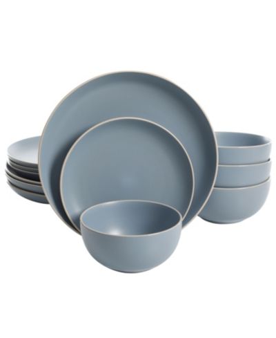 Gibson Home Rockaway 12-Piece Dinnerware Set, Service for 4