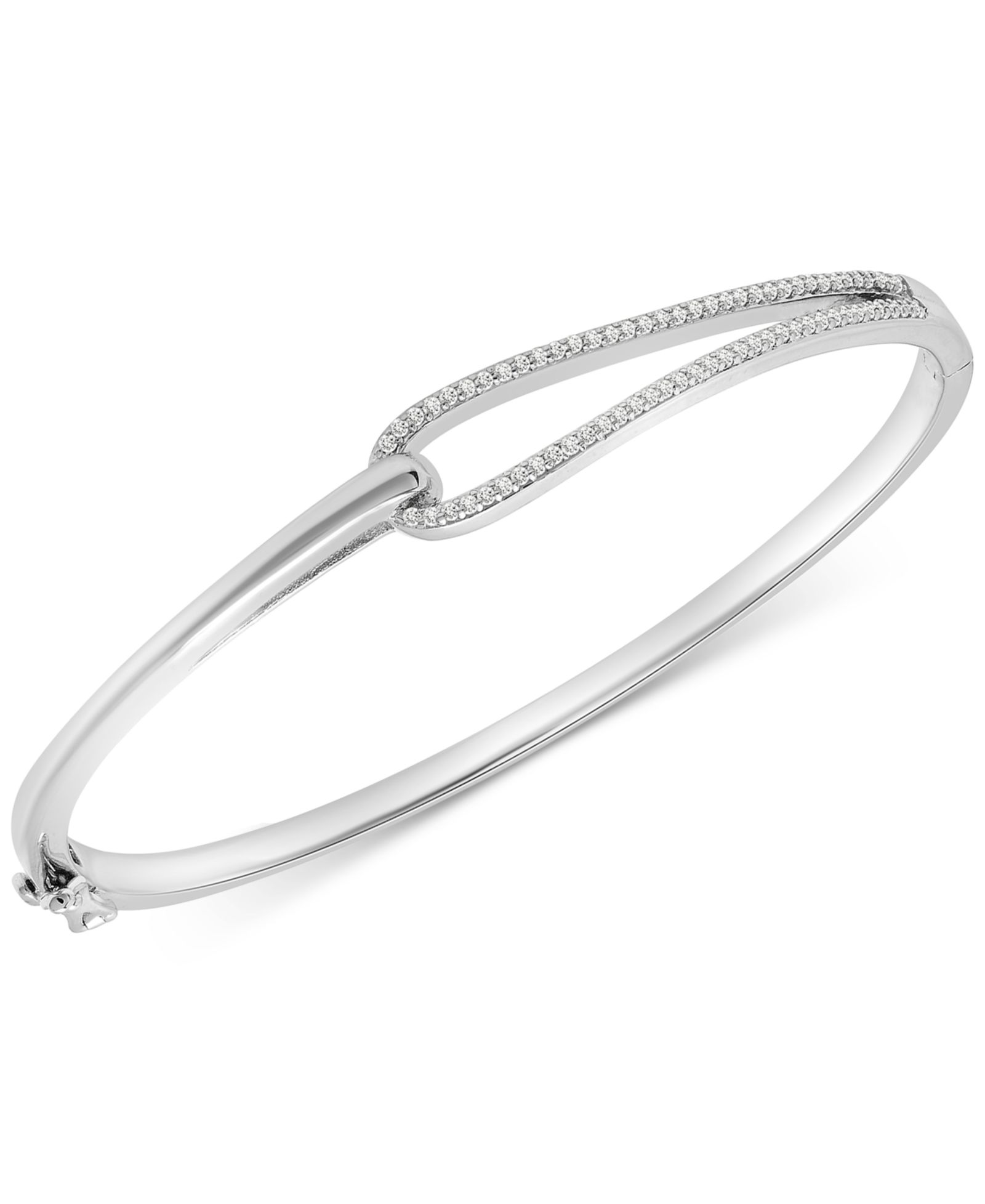 Браслет Wrapped™ Diamond Loop Bangle (1/5 ct. t.w.) из стерлингового серебра