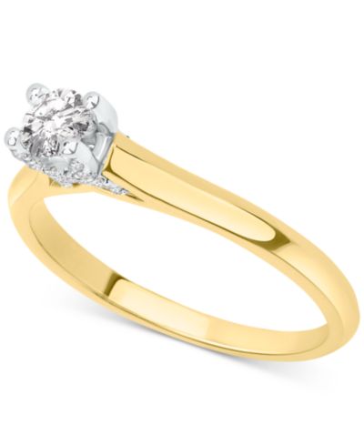 Diamond Solitaire помолвочное кольцо 1/3 ct. t.w., 14k Gold