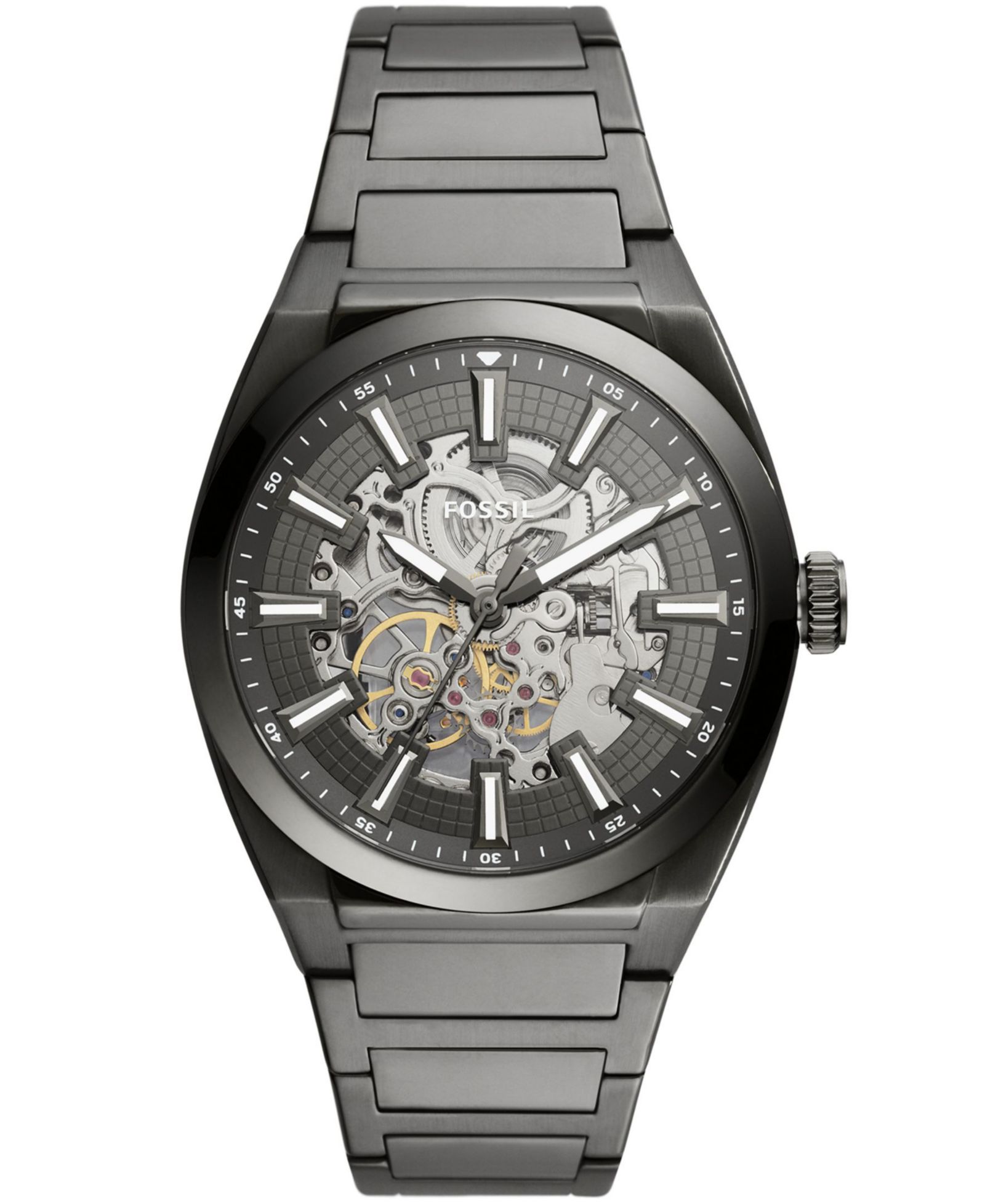 Мужские часы Fossil Everett Gray Stainless Steel, 42mm