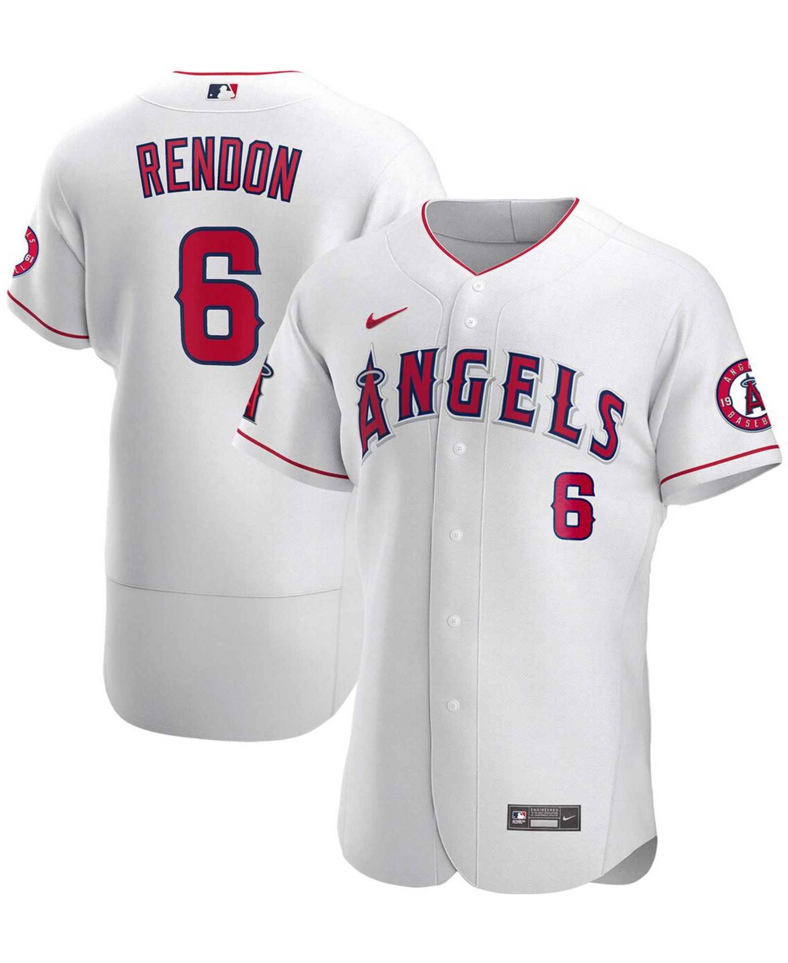 Мужская джерси Nike Anthony Rendon White Los Angeles Angels Authentic Player